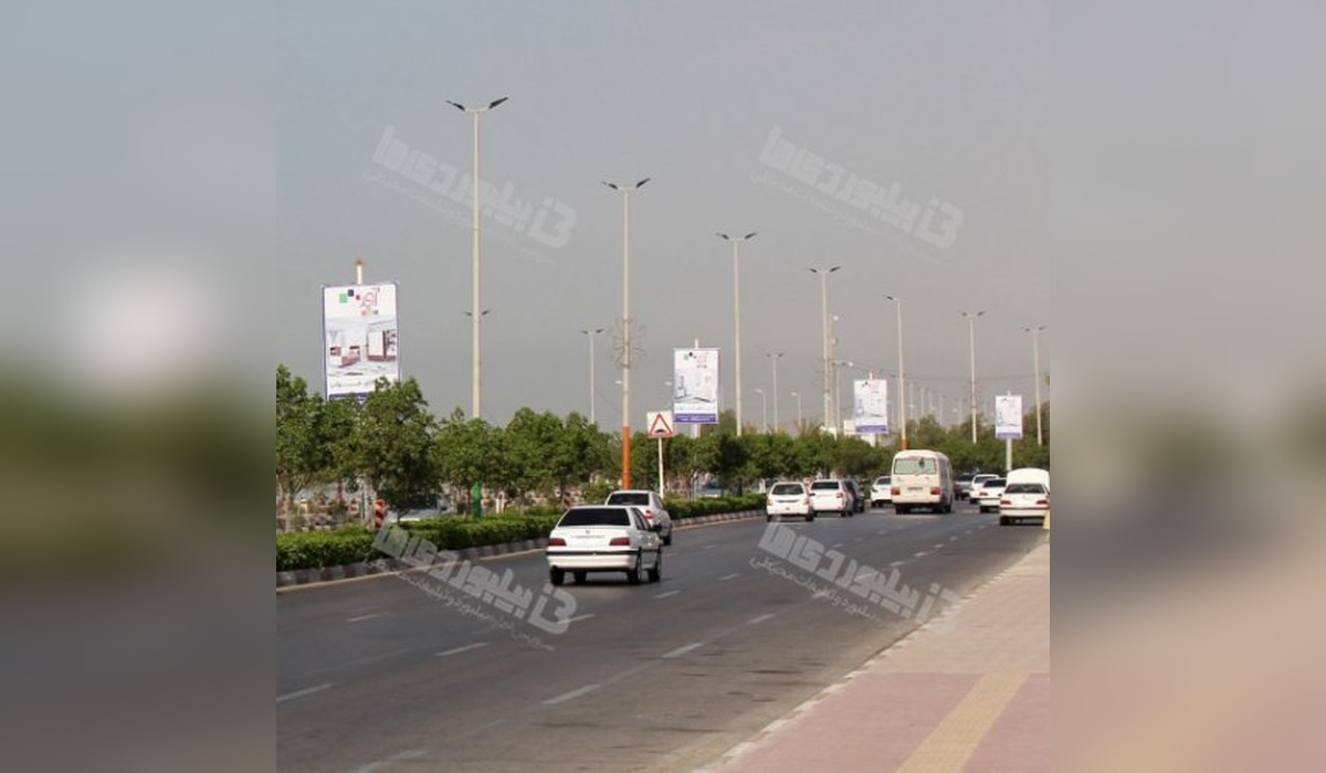 لمپوست دوطرفه بلوار غدیر