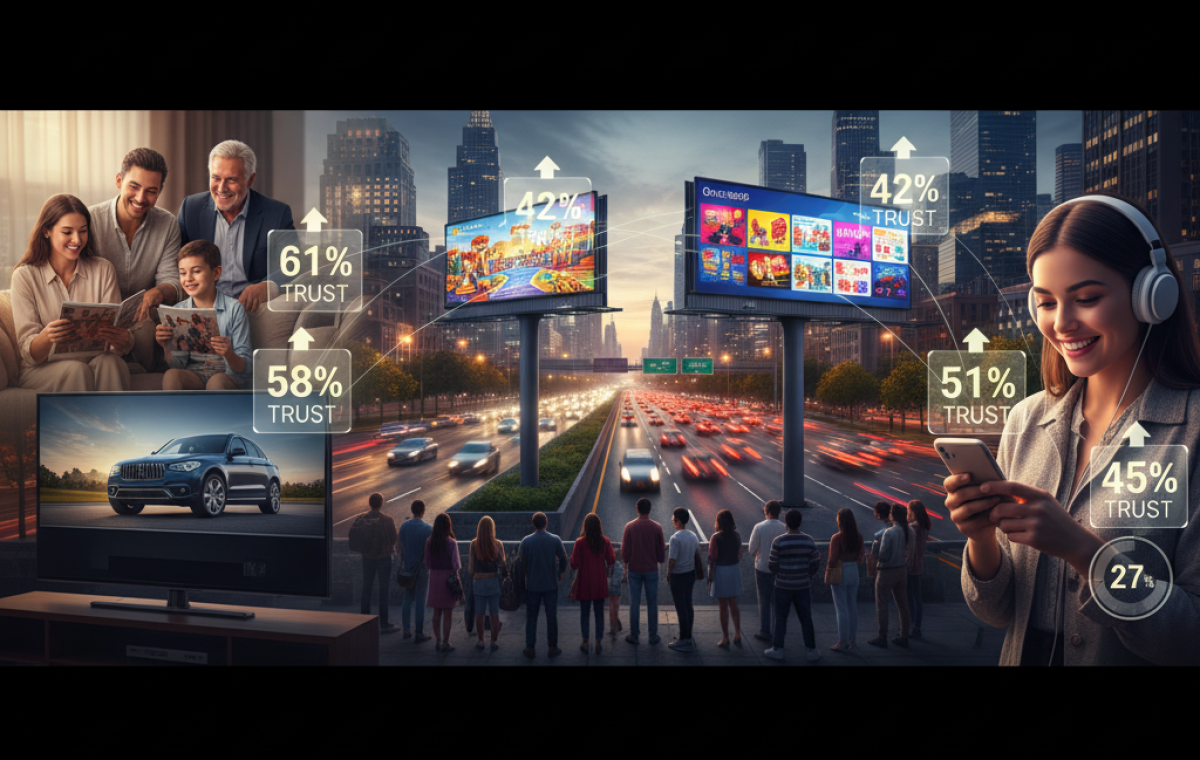 مصرف کنندگان بیشتر به کدام رسانه های تبلیغاتی اعتماد می کنند؟