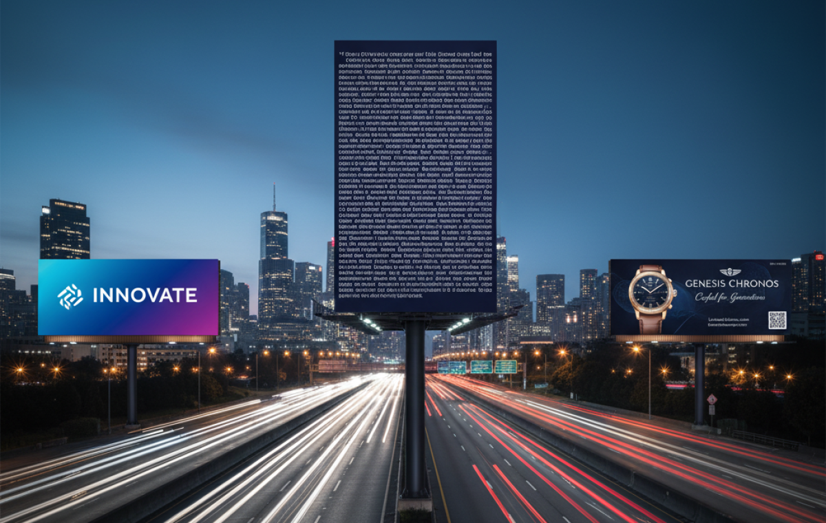 در تبلیغات بیلبورد بهتر است از متن های بلند استفاده شود و یا متن ها کوتاه